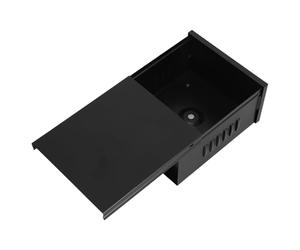 Housing Enclosure with Ventilated Slots Rainproof Transformer Wall Mount | Plastic Black Shell, UV Shielded Surface, Dust Protection, for Lamp Posts and Base Stations