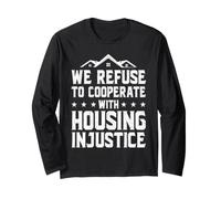 Housing Rights Poverty Cancel Rent Stop Evictions Long Sleeve T-Shirt