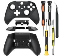 Housing Shell Faceplate Front Back Case Top Cover Bottom Case LB RB Bumper Trigger Button Middle Baffle for Xbox One Elite Series 2 Elite Series 2 Core Controller Replacement Parts(Black