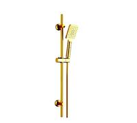Housler Adjustable Wall Brackets Titanium Gold (Shiney) 80cm Shower Rail with Hose and Head