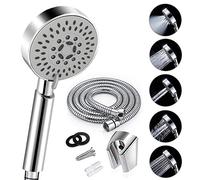Housler® Bathroom 5 Function Handheld Shower Head with Extra Long Hose ( 2 meter , 78.75inches) and Shower Head Bracket Holder, Chrome