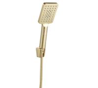 Housler deep Shiny Gold Shower Head with 1.5 Meter Matching Flexi Hose and wall Bracket