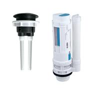 Housler ® Mat Black Push Button Adjustable Dual Flush Universal (2 inch Bottom Water Outlet Adaptor) Cistern Valve