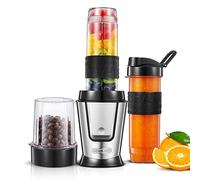 HOUSNAT Blender Smoothie Makers with 280ml Grinder and 2 Portable Bottles