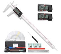 Housolution 12 Inch Digital Caliper Measuring Tool with Large LCD Screen, Inch/MM, 4 Measuring Ways, Auto-Off LCD Stainless Steel Micrometer Vernier Caliper for Printing Jewelers Woodworkers