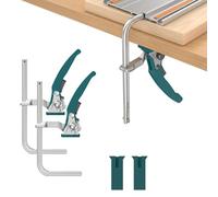 Housolution 2 Pack Quick Release Ratcheting Table Clamp, Track Saw F Clamps