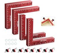 Housolution 90 Degree Positioning Squares Right Angle Clamps 5.5" x 5.5"(14 x 14cm) Aluminum Alloy Corner Clamps for Woodworking Tools, Wood Clamps for Picture Frame Box Cabinets Drawers (4pack)