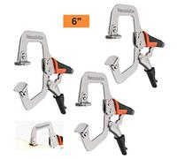 Housolution C Clamps, [3 Pack] 6Inch Face Clamps Welding Clamps, C-Clamp Locking Pliers with Swivel Pads, Heavy Duty C Clamps Set & Tool Vise Grip Wood Tools for Woodworking, Aligning, Welding