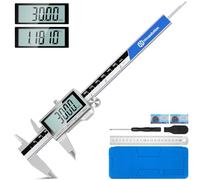 Housolution Digital Caliper, 6Inch Caliper Measuring Tool with Large LCD Screen, Inch/MM Switch, 4 Measuring Ways, Stainless Steel Micrometer Vernier Caliper with Splashproof Screen for Woodworkers