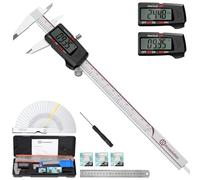 Housolution Digital Caliper 8 Inch, Caliper Measuring Tool with Large LCD Screen, 4 Measuring Ways, Inch/MM, Auto-Off LCD Stainless Steel Micrometer Vernier Caliper