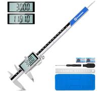 Housolution Digital Caliper, 8Inch Caliper Measuring Tool with Large LCD Screen, Inch/MM Switch, 4 Measuring Ways, Stainless Steel Micrometer Vernier Caliper with Splashproof Screen for Woodworkers