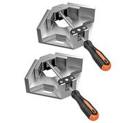Housolution Right Angle Clamp, [2 Pack] 90° Aluminum Alloy, Silver Gray