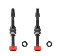 HOUSON 2PCS Bicycle Tubeless Valves, Aluminum Alloy Tubeless Presta Valve Bicycle Valve Adapter Bicycle Valve Extension Tubeless Presta Valve Stem 60mm