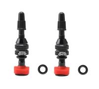 HOUSON 2PCS Bicycle Tubeless Valves, Aluminum Alloy Tubeless Presta Valve Bicycle Valve Adapter Bicycle Valve Extension Tubeless Presta Valve Stem 40mm