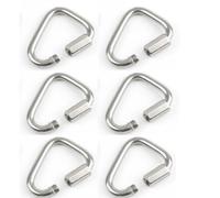 HOUSON 6PCS M6 Delta Quick Link, 304 Stainless Steel Triangle Locking Carabiner Chain Link Carabiner Clips for Hammocks Punching Bags Swing Chairs Gym