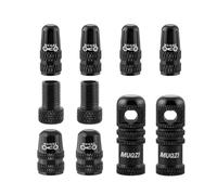 HOUSON Aluminum Bicycle Dual-Function Valve Cap Adapter - French to American with Sealing Ring & Tool Function - Anodized, Rustproof & Airtight