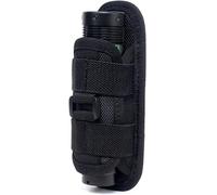 HOUSON Tactical Flashlight Holster，Flashlight Holder Hunting Light Holder Torch Carry Case 360-Degree Flashlight Pouch Holster for Outdoor Hunting Camping Hiking Black