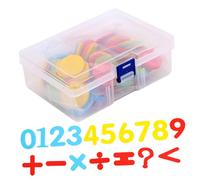 Housoutil 1 Box Educational Magnetic Math Discs for Round Counting for Preschool Learning Safe Arithmetic Calculating Tool for Early Childhood Development and Logic Thinking