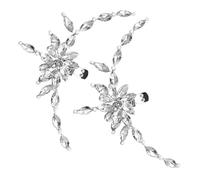 Housoutil 1 Pair Rhinestone Shoes Clip Buckles Silver Zinc Alloy Versatile Clip on Wedding Shoes Decorations for Boots and Sandals DIY