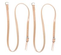 Housoutil 1 Pair Shoe Straps Replacement Shoe Fixing Strap Creative Design Pu Metal Easy to Put and Take off Women Khaki