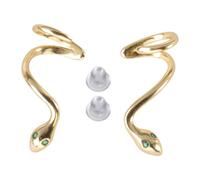 Housoutil 1 Pair Snake Shaped Earrings Ear Ring Fashion Silver Comfortable to Wear Safe for Ears Light Weight for Wedding Ceremony and Party Unique Style Simple and Generous