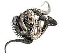 Housoutil 1 Pair Women Open Ring Adjustable Snake Shaped Alloy Rings Retro Creative Decoration Comfortable to Wear for Party and Cosplay