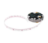 Housoutil 1 Roll Measurement Ruler Retractable Sewing Tape Soft Measuring Tape Retractable Black Linen Plastic Vintage Embroidered Style Accurate Measurements for Body Measuring