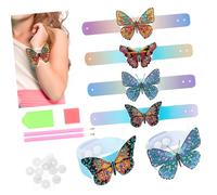 Housoutil 1 Set Butterfly Diamond Dotting Bracelet Kit All Inclusive Jewelry Making with Resin Diamonds Tools for DIY Crafts Heartfelt