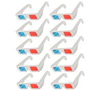 Housoutil 10 Pack Red and Blue 3d Glasses for Movies Paper Anaglyph Glasses for Home Theater Viewing Props
