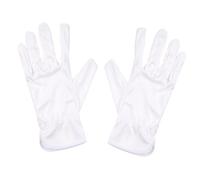 Housoutil 10 Pair Lightweight Microfiber Protective Gloves with Elastic Cuff Cosmetic and Jewelry Wipe Gloves One Fits for Cleaning Gardening Industrial and Inspection Use