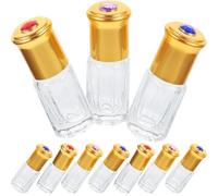 Housoutil 10 Pcs Portable Glass Perfume Roller Bottles for Women, Lightweight 3ml Refillable Travel Bottles with Random Colour, for Home and On-the-go Use Random Color