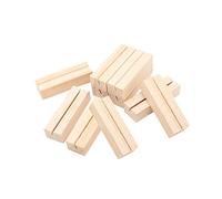 Housoutil 10 Pcs Wooden Business Card Holders Rectangular Photo Stand Table Display with Flat Base for Wedding Menu Numbers Office Desk Memo Display