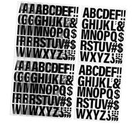 Housoutil 10 Sheets Black Vinyl Letters for Fabric Heat Transfer Alphabet Stickers for DIY T-Shirt Printing and Clothing Easy Iron Application