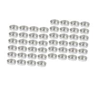 Housoutil 100 PCS Aluminum Wax Candle Cups Tealight Accessories DIY Candle Containers for Wedding Valentines Home Decor and Craft Projects