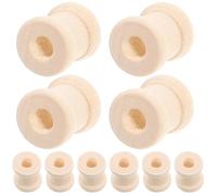 Housoutil 100 Pcs Vintage Unfinished Wooden Craft Spools 15X13Mm Thread Bobbins for DIY Sewing Wire Weaving Cord Crafting Accessories