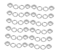 Housoutil 100 Sets Eyelets for Shoes with Hollow Rivet Design Durable Wire Grommets for Shoelace Buckle Repair Secure Fit Fasteners for Clothing DIY Crafts Inner Diameter Silver Iron Rings