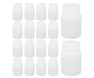 Housoutil 100pcs 50ml White Pe Plastic Pill Bottles with Screw Top Lids for Easy Identification and Versatile Use, Portable Storage Jars for Travel and Daily Use of Supplements and Small