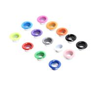 Housoutil 100pcs 6mm Mixed Color Canvas Self Backing Metal Grommet Eyelets Kit for Sewing Crafts, Hanging Tags and Clothes Fastening, Suitable for DIY Home Use and Curtain Random Color