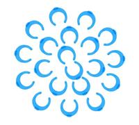 Housoutil 100pcs Blue 1/4 Inch Quick Connect Locking Clips for Water Filter Fittings, Plastic Material with Leak Prevention, Suitable for Reverse Osmosis System and Housing in Line Filters