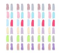 Housoutil 100Pcs Breathable Cotton Finger Protectors Finger Covers Sweat-Absorbent Sleeves for Work and Personal Hand Protection Random Style