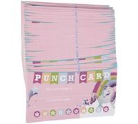 Housoutil 100pcs Cartoon Punch Cards Multipurpose Loyalty Cards with Coated Paper Material for Progress Tracking and Student Motivation in Awards Programs and Homework Progress Tracking,