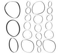 Housoutil 100pcs Cassette Tape Player Rubber Belt Replacement 2mm Flat Rubber Drive Belt for Record Player and Turntable Enhanced Audio Quality and Noise Reduction Easy to Replace
