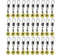 Housoutil 100pcs Fishing Sinker Slide Connectors Space Beans with Stainless Steel Construction and Wear-resistant Design for Bait and Fishing Line in Deep Water Scenarios