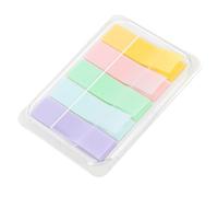 Housoutil 100pcs Fluorescent Adhesive Book Tabs Sticky Page Markers Portable Self-Stick Index Flags for Students Office and Home Reading Organization