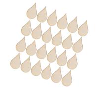 Housoutil 100pcs Natural Wood Teardrop Cutouts for DIY Crafts and Home Decoration Wooden Pieces for Ornaments Jewelry and Rustic Art Projects