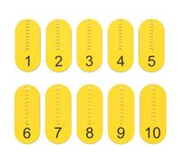 Housoutil 100pcs Numbered Plastic Tags Keychain Identification Round Number Labels 1.5inch Diameter Easy to Wipe Clean Categorizing Keys for Sauna and Hotel Bags Luggage