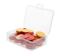 Housoutil 100PCS Plastic Learning Counters Discs for Early Math Manipulatives Lightweight Red Yellow Bingo Chips for Kindergarten Classroom Easy Grip Educational Sorting and Counting Tools