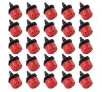 Housoutil 100pcs Red 8-Hole Adjustable Irrigation Dripper with Uniform Watering Coverage and Adjustable Flow, Pp Material Micro Spray Dripper for Home Gardening and Lawn Watering System