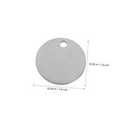 Housoutil 100pcs Stainless Steel Round Blank Tags Metal Stamping Blanks for DIY Engraving Jewelry Making Keychains Pendants Crafts