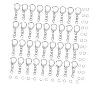 Housoutil 100pcs Zinc Alloy Metal Swivel Clasps with C-Shaped Spring Buckles Compact Lightweight Keychain Clips for DIY Craft Jewelry Making and Lanyard Accessories Silver